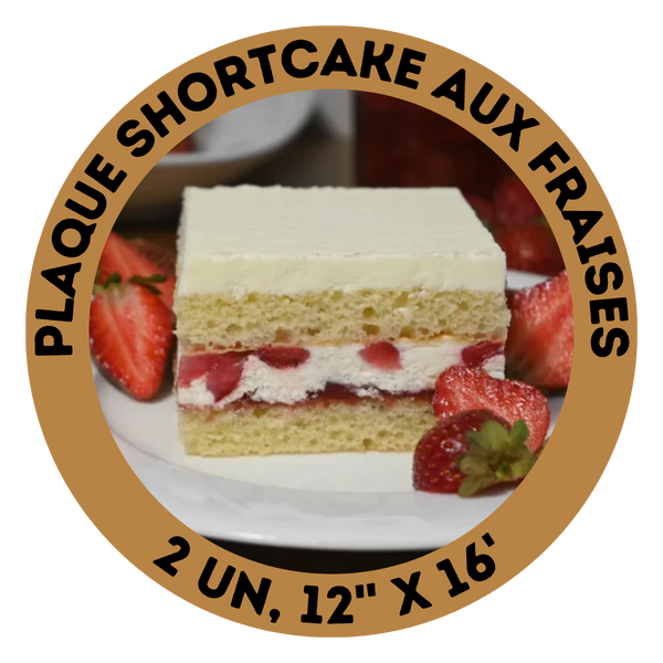 Plaque ShortCake aux fraises