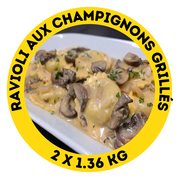 Ravioli aux champignons grillés