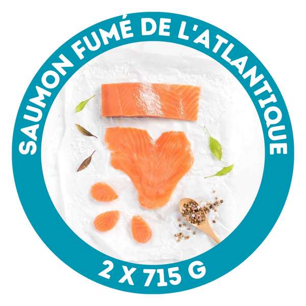 Saumon fumé de l'Atlantique tranché