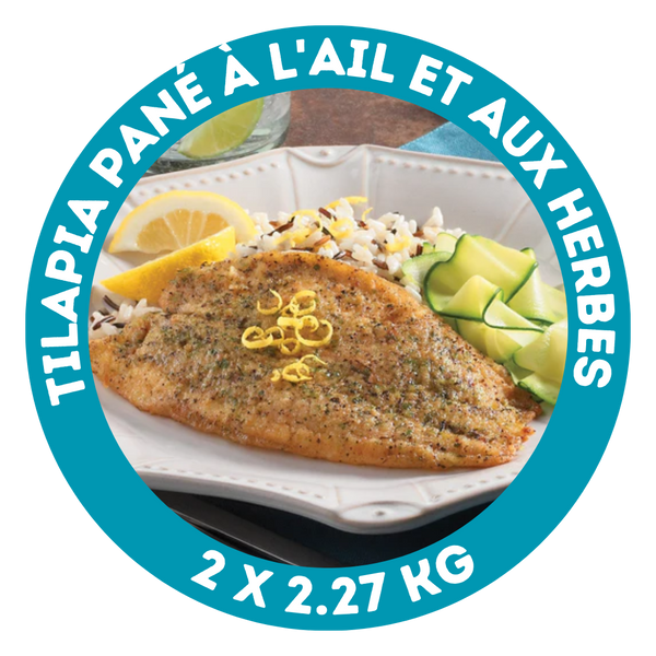 Tilapia pané à l'ail et aux herbes