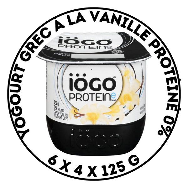 Yogourt grec à la vanille protéiné 0%