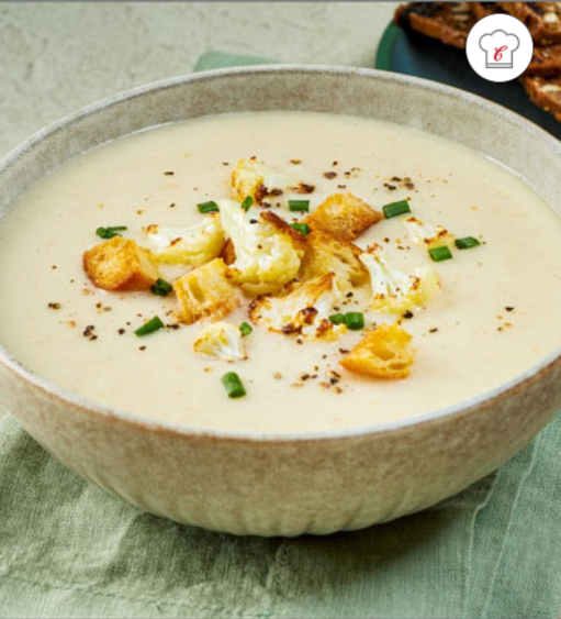 Bisque cheddar blanc vieilli et chou-fleur