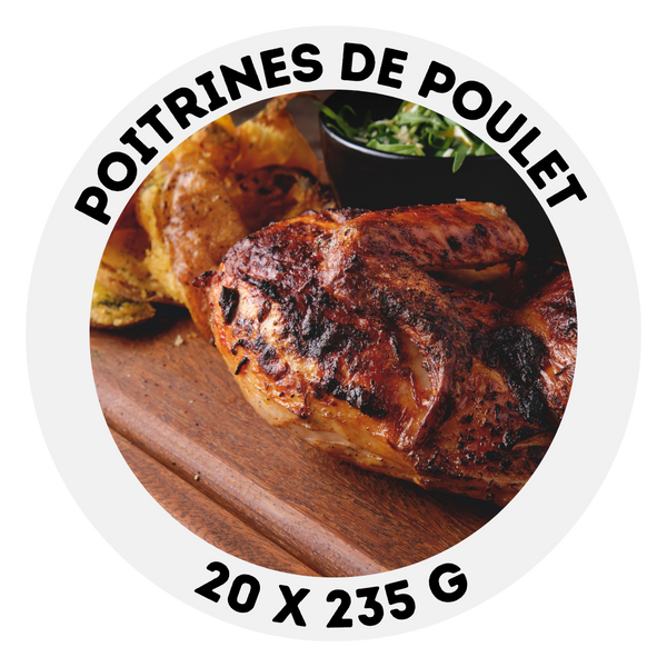 Poitrines de poulet BBQ cuites